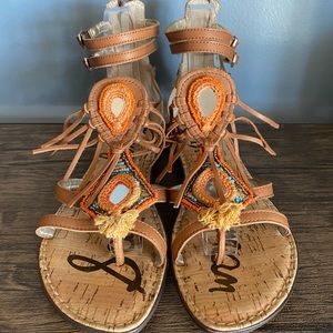 Sam Edelman Genesee Gladiator Zip back sandals
